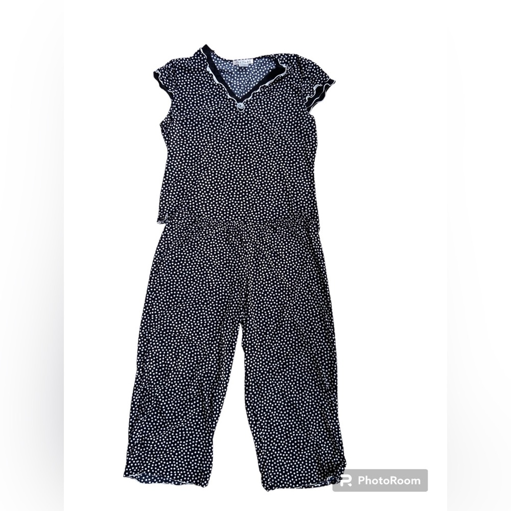 Linea Donatella Black and White Pajama Set